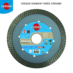Disque diamant grès cérame D125mm LEMAN